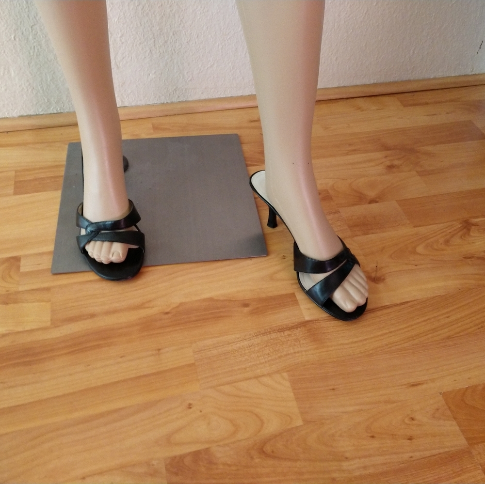 Westies black mule sandals